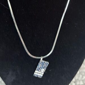 Christian Dior Oblique Trotter Pendant Necklace - Authentic